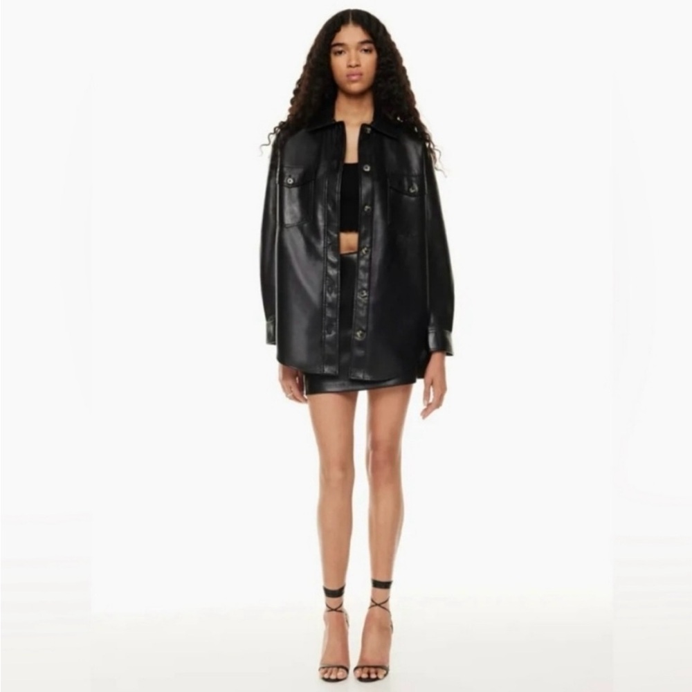Aritzia Wilfred Ganna Shirt Jacket Shacket black size Small
